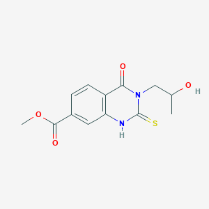 Methyl 3-(2-hydroxypropyl)-2-mercapto-4-oxo-3,4-dihydroquinazoline-7-carboxylate