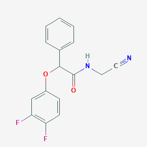 molecular formula C16H12F2N2O2 B2764676 N-(cyanomethyl)-2-(3,4-difluorophenoxy)-2-phenylacetamide CAS No. 1355605-90-1