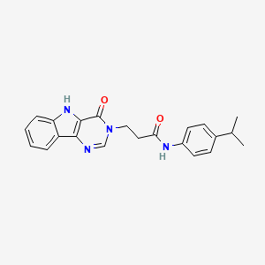 N-(4-isopropylphenyl)-3-(4-oxo-4,5-dihydro-3H-pyrimido[5,4-b]indol-3-yl)propanamide