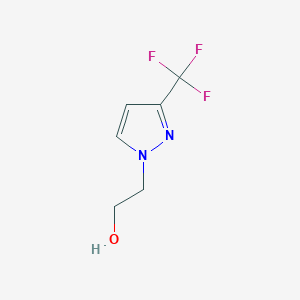 molecular formula C6H7F3N2O B2764684 2-[3-(三氟甲基)-1H-吡唑-1-基]乙醇 CAS No. 1006344-06-4