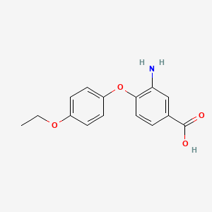 molecular formula C15H15NO4 B2764690 3-Amino-4-(4-ethoxyphenoxy)benzoic acid CAS No. 1183393-07-8