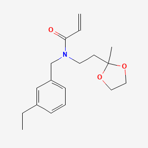 N-[(3-Ethylphenyl)methyl]-N-[2-(2-methyl-1,3-dioxolan-2-yl)ethyl]prop-2-enamide