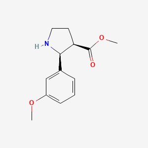 B2764697 Methyl (2S,3R)-2-(3-methoxyphenyl)pyrrolidine-3-carboxylate CAS No. 2248349-04-2