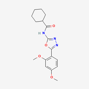 molecular formula C17H21N3O4 B2764702 N-[5-(2,4-dimethoxyphenyl)-1,3,4-oxadiazol-2-yl]cyclohexanecarboxamide CAS No. 941937-63-9