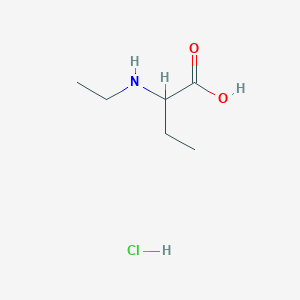 molecular formula C6H14ClNO2 B2764709 2-(乙基氨基)丁酸；盐酸盐 CAS No. 2228123-51-9