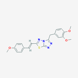 3-(3,4-Dimethoxybenzyl)-6-[2-(4-methoxyphenyl)vinyl][1,2,4]triazolo[3,4-b][1,3,4]thiadiazole