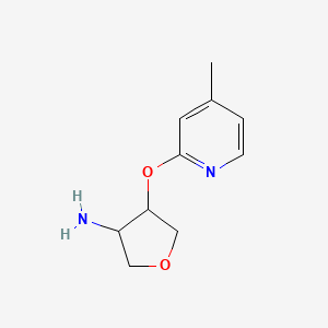 4-[(4-Methylpyridin-2-yl)oxy]oxolan-3-amine