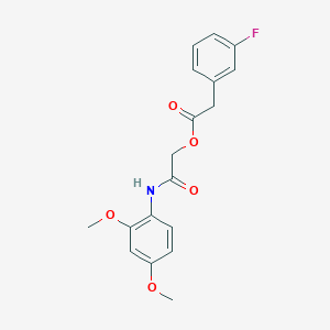 [2-(2,4-Dimethoxyanilino)-2-oxoethyl] 2-(3-fluorophenyl)acetate