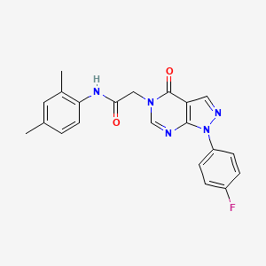 molecular formula C21H18FN5O2 B2764736 N-(2,4-dimethylphenyl)-2-[1-(4-fluorophenyl)-4-oxo-1,4-dihydro-5H-pyrazolo[3,4-d]pyrimidin-5-yl]acetamide CAS No. 852450-33-0