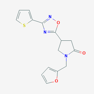 1-(2-Furylmethyl)-4-[3-(2-thienyl)-1,2,4-oxadiazol-5-yl]pyrrolidin-2-one