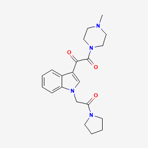 1-[1-(2-Keto-2-pyrrolidino-ethyl)indol-3-yl]-2-(4-methylpiperazino)ethane-1,2-dione