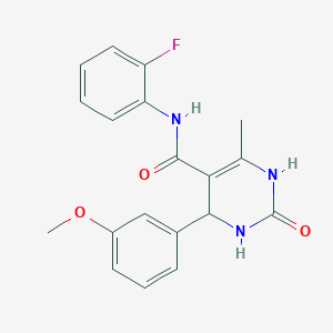 N-(2-fluorophenyl)-4-(3-methoxyphenyl)-6-methyl-2-oxo-1,2,3,4-tetrahydropyrimidine-5-carboxamide