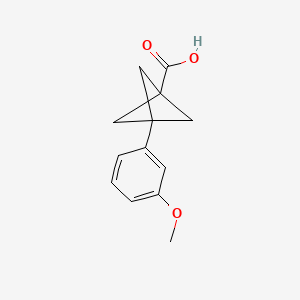 molecular formula C13H14O3 B2764759 3-(3-Methoxyphenyl)bicyclo[1.1.1]pentane-1-carboxylic acid CAS No. 2252382-78-6