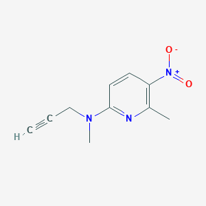 molecular formula C10H11N3O2 B2764761 N,6-dimethyl-5-nitro-N-(prop-2-yn-1-yl)pyridin-2-amine CAS No. 1798710-18-5