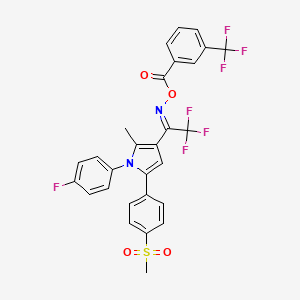 (Z)-{2,2,2-trifluoro-1-[1-(4-fluorophenyl)-5-(4-methanesulfonylphenyl)-2-methyl-1H-pyrrol-3-yl]ethylidene}amino 3-(trifluoromethyl)benzoate