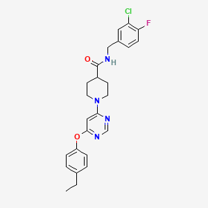 N-(3-chloro-4-fluorobenzyl)-1-[6-(4-ethylphenoxy)pyrimidin-4-yl]piperidine-4-carboxamide