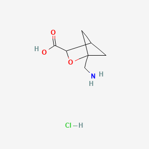 1-(Aminomethyl)-2-oxabicyclo[2.1.1]hexane-3-carboxylic acid;hydrochloride
