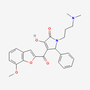 1-(3-(dimethylamino)propyl)-3-hydroxy-4-(7-methoxybenzofuran-2-carbonyl)-5-phenyl-1H-pyrrol-2(5H)-one
