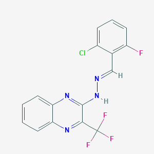 2-chloro-6-fluorobenzenecarbaldehyde N-[3-(trifluoromethyl)-2-quinoxalinyl]hydrazone