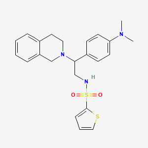 N-(2-(3,4-dihydroisoquinolin-2(1H)-yl)-2-(4-(dimethylamino)phenyl)ethyl)thiophene-2-sulfonamide