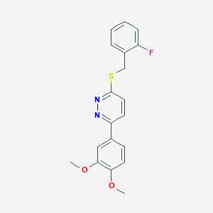 3-(3,4-Dimethoxyphenyl)-6-((2-fluorobenzyl)thio)pyridazine