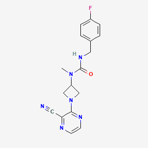 1-[1-(3-Cyanopyrazin-2-yl)azetidin-3-yl]-3-[(4-fluorophenyl)methyl]-1-methylurea