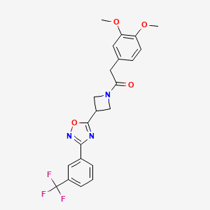 2-(3,4-Dimethoxyphenyl)-1-(3-(3-(3-(trifluoromethyl)phenyl)-1,2,4-oxadiazol-5-yl)azetidin-1-yl)ethanone