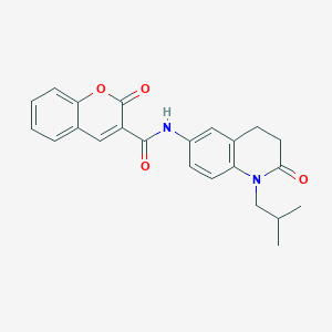 molecular formula C23H22N2O4 B2764809 N-(1-异丁基-2-氧代-1,2,3,4-四氢喹啉-6-基)-2-氧代-2H-香豆素-3-羧酰胺 CAS No. 941911-14-4