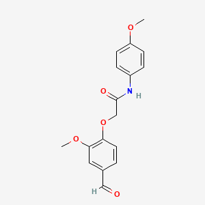 2-(4-formyl-2-methoxyphenoxy)-N-(4-methoxyphenyl)acetamide