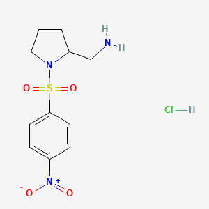 [1-(4-Nitrobenzenesulfonyl)pyrrolidin-2-yl]methanamine hydrochloride