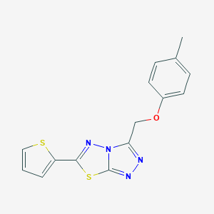 molecular formula C15H12N4OS2 B276483 3-[(4-Methylphenoxy)methyl]-6-(2-thienyl)[1,2,4]triazolo[3,4-b][1,3,4]thiadiazole 