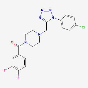 (4-((1-(4-chlorophenyl)-1H-tetrazol-5-yl)methyl)piperazin-1-yl)(3,4-difluorophenyl)methanone