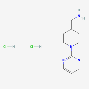 molecular formula C10H18Cl2N4 B2764833 [1-(Pyrimidin-2-yl)piperidin-4-yl]methanamine dihydrochloride CAS No. 170353-31-8
