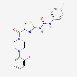 1-(4-Fluorophenyl)-3-(4-(4-(2-fluorophenyl)piperazine-1-carbonyl)thiazol-2-yl)urea