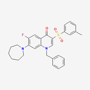 7-(azepan-1-yl)-1-benzyl-6-fluoro-3-(m-tolylsulfonyl)quinolin-4(1H)-one