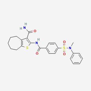 2-(4-(N-methyl-N-phenylsulfamoyl)benzamido)-5,6,7,8-tetrahydro-4H-cyclohepta[b]thiophene-3-carboxamide