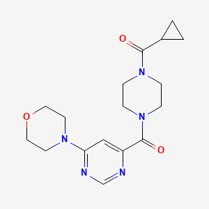 (4-(Cyclopropanecarbonyl)piperazin-1-yl)(6-morpholinopyrimidin-4-yl)methanone