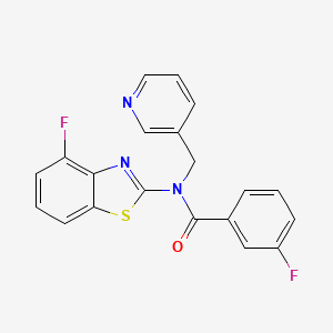 3-fluoro-N-(4-fluorobenzo[d]thiazol-2-yl)-N-(pyridin-3-ylmethyl)benzamide