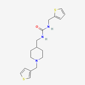 molecular formula C17H23N3OS2 B2764878 1-(噻吩-2-基甲基)-3-((1-(噻吩-3-基甲基)哌啶-4-基)甲基)脲 CAS No. 1234907-59-5