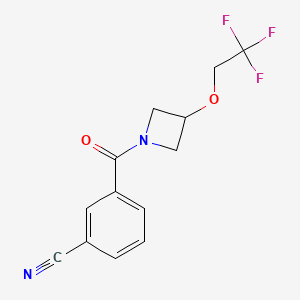 3-(3-(2,2,2-Trifluoroethoxy)azetidine-1-carbonyl)benzonitrile