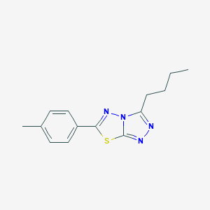 molecular formula C14H16N4S B276488 3-Butyl-6-(4-methylphenyl)[1,2,4]triazolo[3,4-b][1,3,4]thiadiazole 