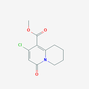 molecular formula C11H12ClNO3 B2764881 Methyl 2-chloro-4-oxo-6,7,8,9-tetrahydroquinolizine-1-carboxylate CAS No. 17891-05-3