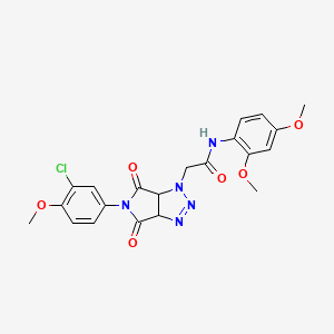 2-[5-(3-chloro-4-methoxyphenyl)-4,6-dioxo-4,5,6,6a-tetrahydropyrrolo[3,4-d][1,2,3]triazol-1(3aH)-yl]-N-(2,4-dimethoxyphenyl)acetamide