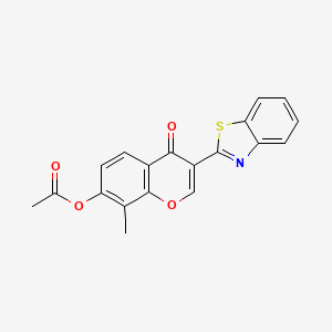 B2764887 3-(1,3-benzothiazol-2-yl)-8-methyl-4-oxo-4H-chromen-7-yl acetate CAS No. 384361-23-3