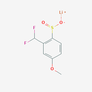 molecular formula C8H7F2LiO3S B2764888 Lithium;2-(difluoromethyl)-4-methoxybenzenesulfinate CAS No. 2287335-46-8