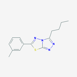 molecular formula C14H16N4S B276489 3-Butyl-6-(3-methylphenyl)[1,2,4]triazolo[3,4-b][1,3,4]thiadiazole 