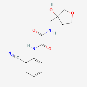 molecular formula C14H15N3O4 B2764896 N1-(2-cyanophenyl)-N2-((3-hydroxytetrahydrofuran-3-yl)methyl)oxalamide CAS No. 2034605-28-0