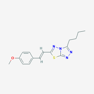 molecular formula C16H18N4OS B276490 3-butyl-6-[(E)-2-(4-methoxyphenyl)ethenyl][1,2,4]triazolo[3,4-b][1,3,4]thiadiazole 