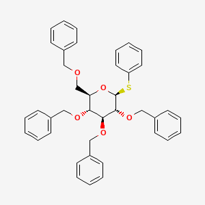 molecular formula C40H40O5S B2764914 (2R,3R,4S,5R,6S)-3,4,5-三(苄氧基)-2-((苄氧基)甲基)-6-(苯基硫)四氢-2H-吡喃 CAS No. 38184-10-0