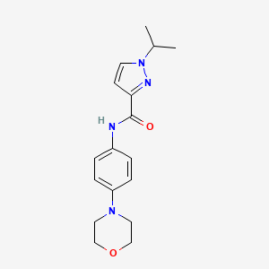 molecular formula C17H22N4O2 B2764924 1-isopropyl-N-(4-morpholinophenyl)-1H-pyrazole-3-carboxamide CAS No. 1226437-18-8